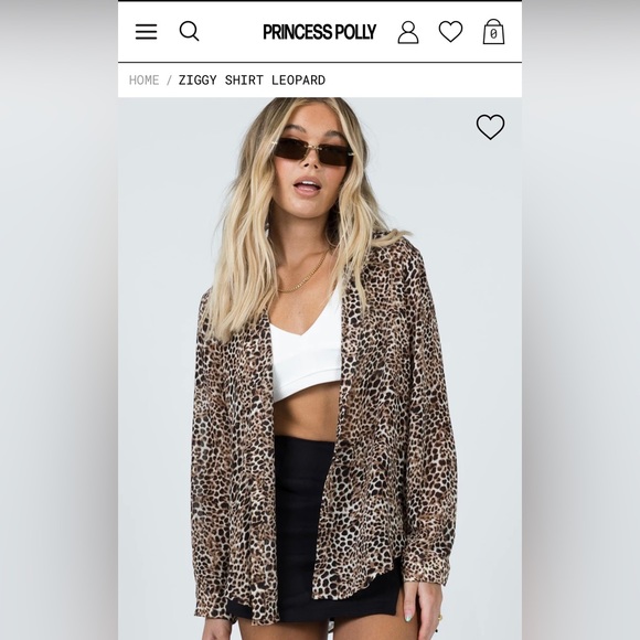 Princess Polly Ziggy Shirt Leopard - Picture 3 of 4